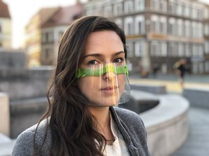 Mască din plastic HESTIA - mască transparentă pentru gură și nas 1452162